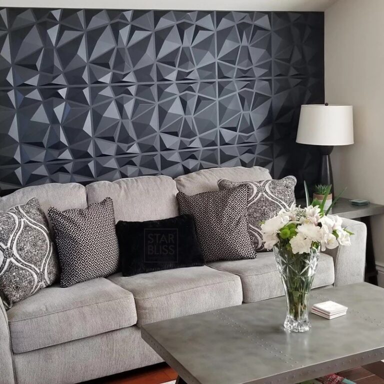 Kendinden yapışkanlı 3d duvar kağıdı paneli siyah3